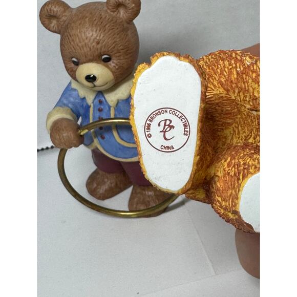 Vintage 1996 Bronson Collectibles Porcelain Lot of 2 Circus & Town Country Bear - Picture 7 of 11